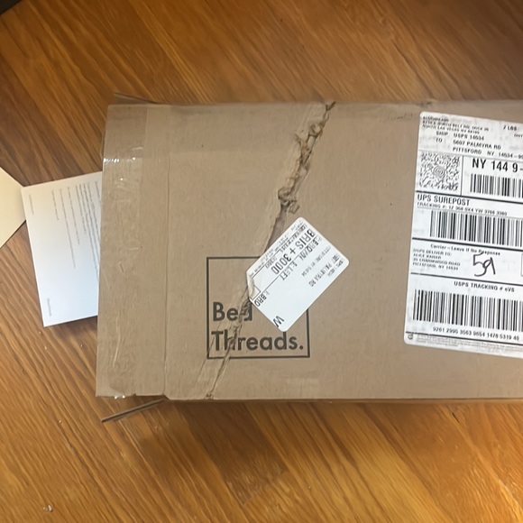 NWT Bed Threads French Flax Linen Scalloped European Pillowcases - Picture 4 of 5